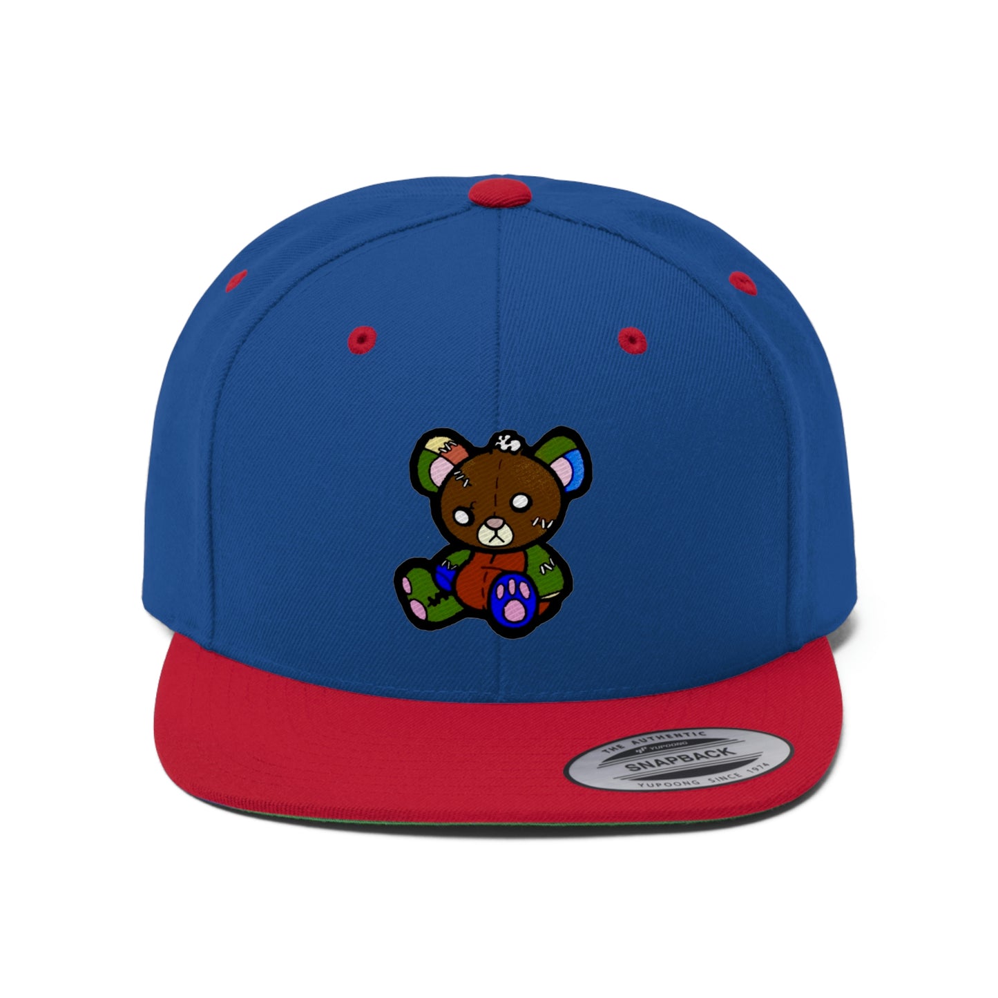 Bear Flat Bill Hat -Blk
