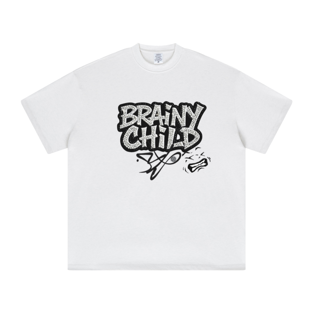 305GSM Unisex FOG Earth-Tone 20-Color Drop-Shoulder T-shirt White