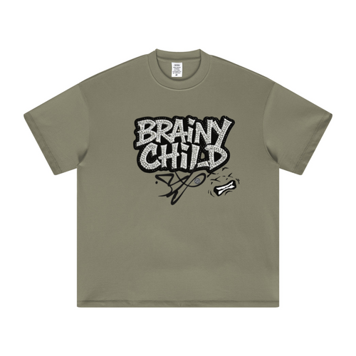 305GSM Unisex FOG Earth-Tone 20-Color Drop-Shoulder T-shirt Light Green