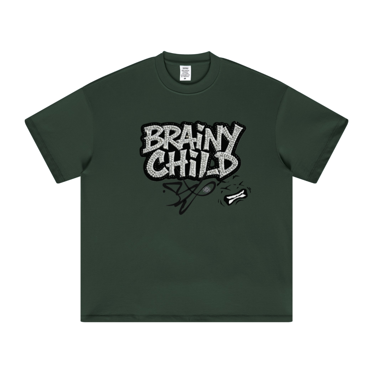 305GSM Unisex FOG Earth-Tone 20-Color Drop-Shoulder T-shirt Dark Green
