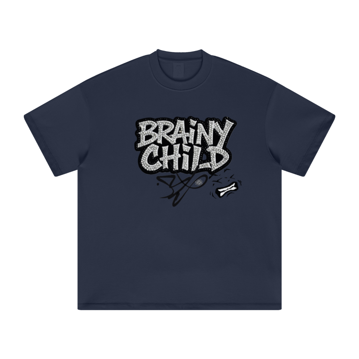 305GSM Unisex FOG Earth-Tone 20-Color Drop-Shoulder T-shirt Dark blue