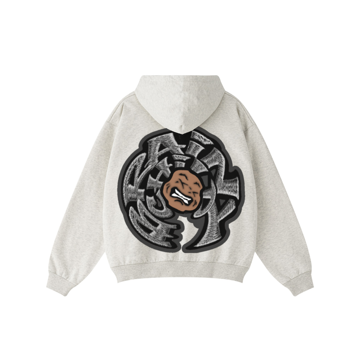440GSM Unisex Fall&Winter Solid-Color Zip-Up Hoodie Oatmeal Heather