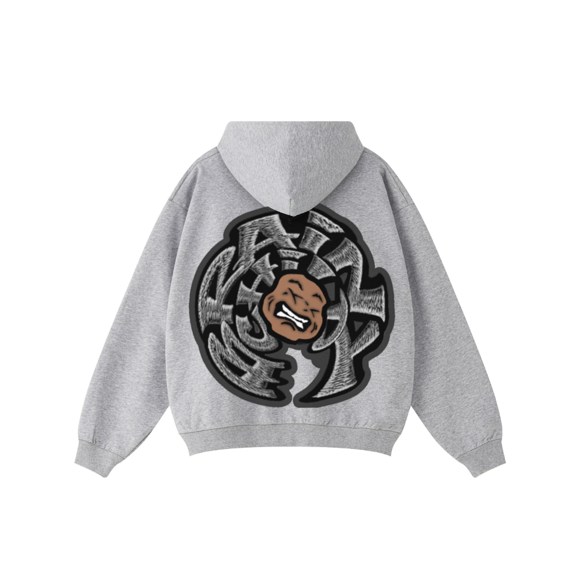 440GSM Unisex Fall&Winter Solid-Color Zip-Up Hoodie Heather Gray