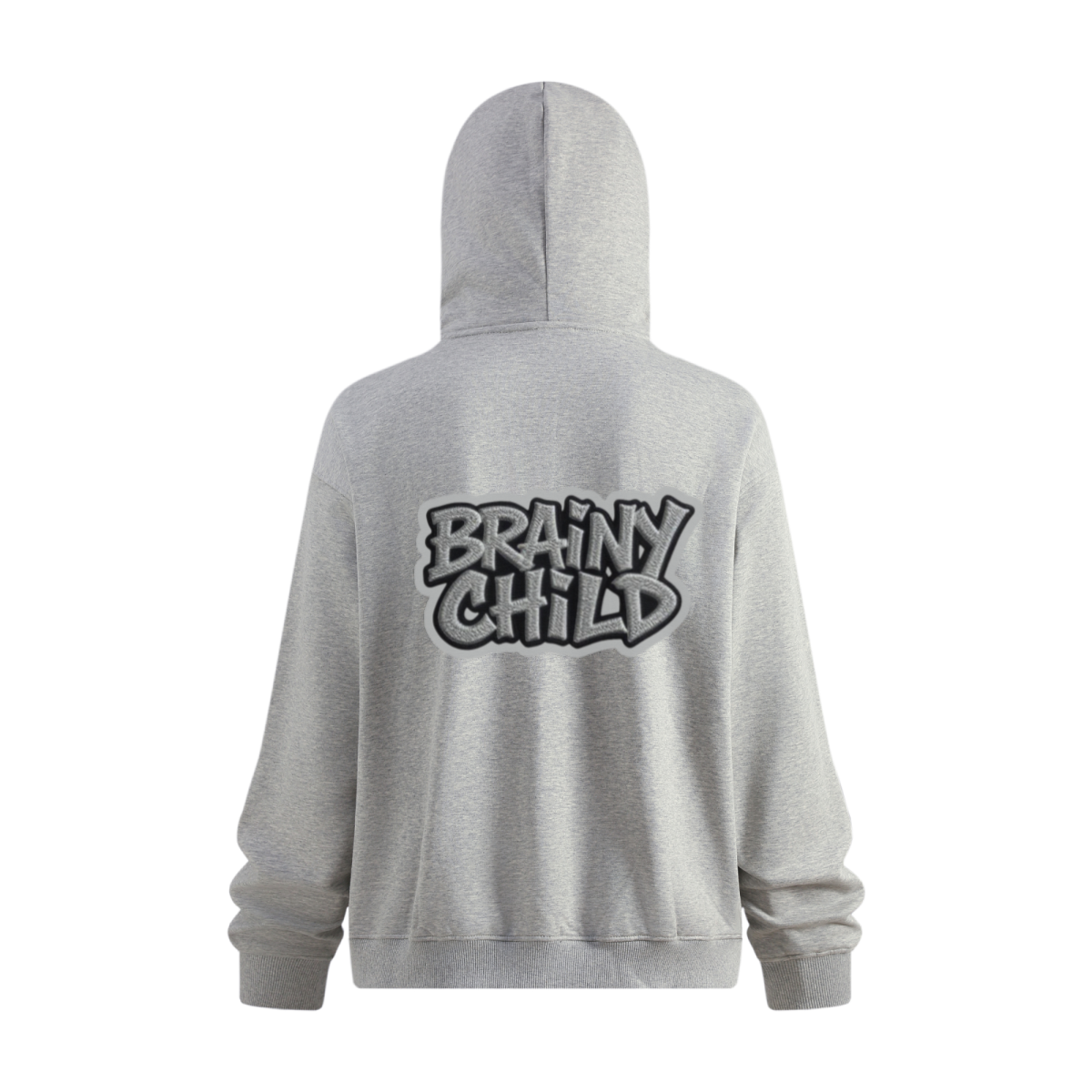 340GSM Men’s Trendy Fleece Zip-Up Windproof Face-Mask Hoodie Heathered Grey