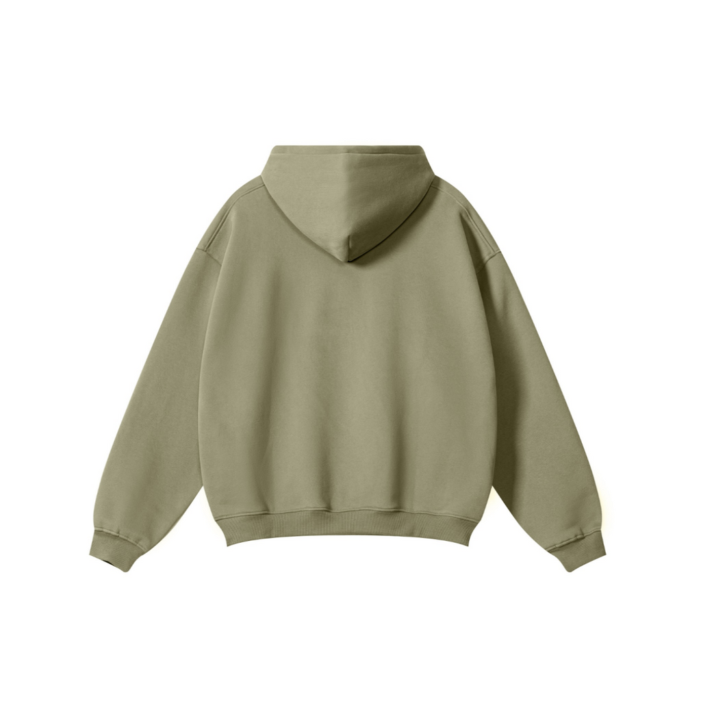 345GSM Men's Solid Color Pullover Hoodie Ash Gray