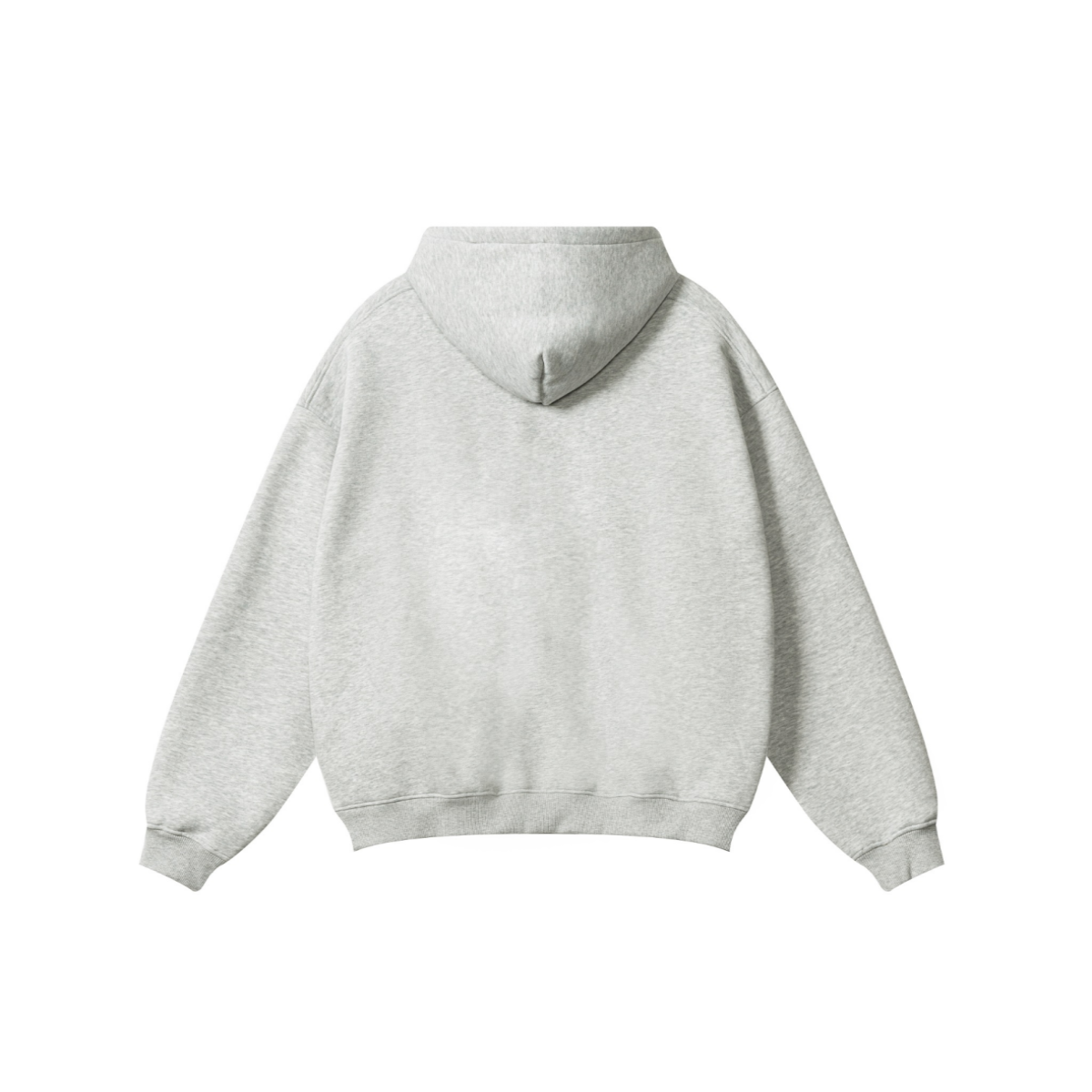 345GSM Men's Solid Color Pullover Hoodie Floral Beige