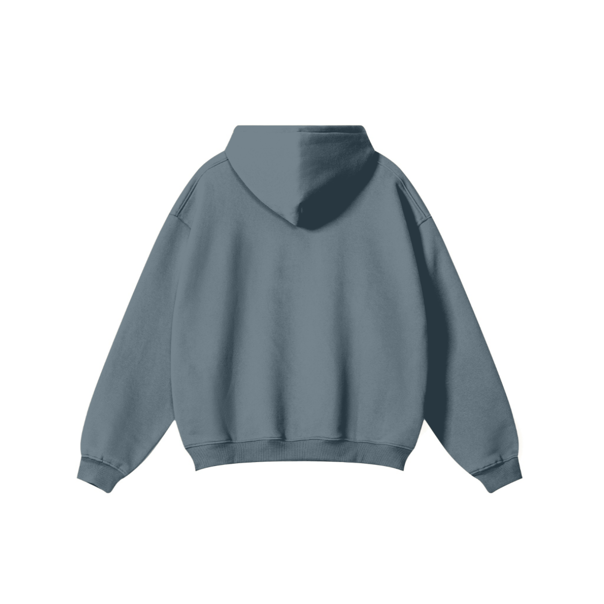 345GSM Men's Solid Color Pullover Hoodie Misty Blue