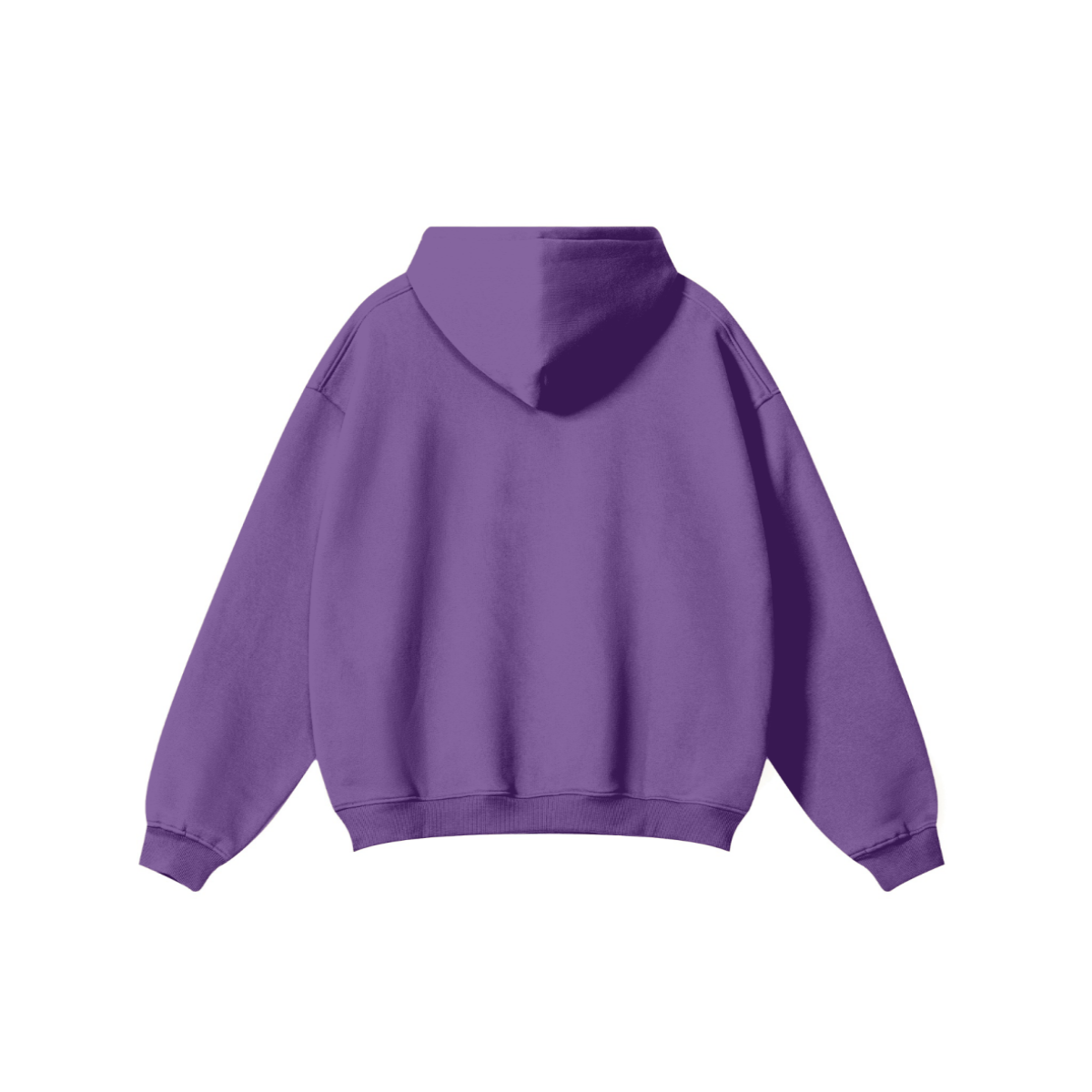 345GSM Men's Solid Color Pullover Hoodie Purple