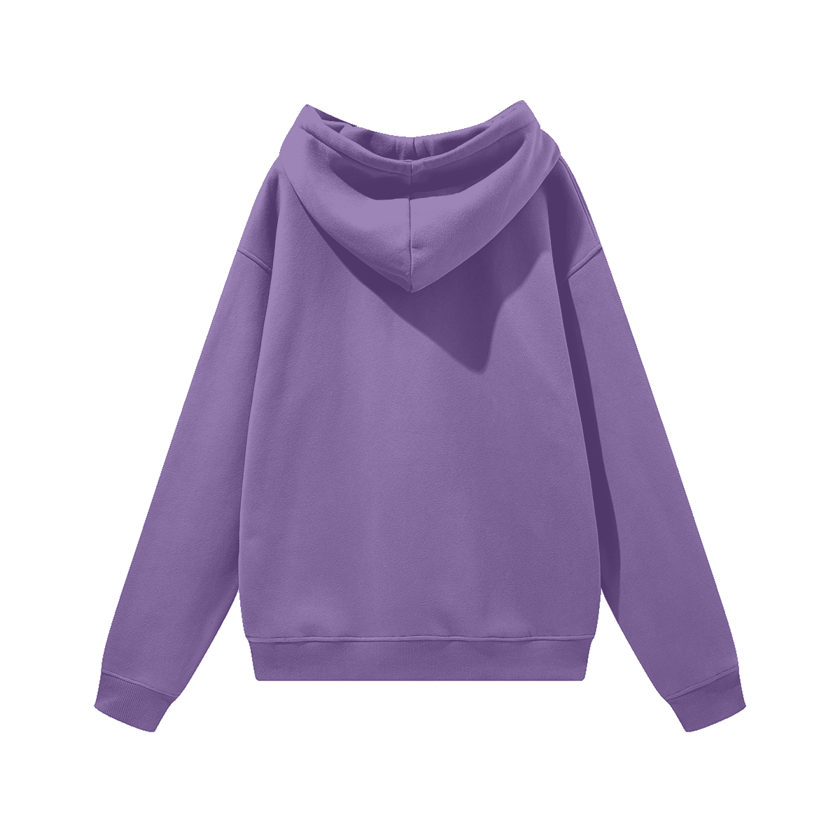 345GSM Women's Colorful Fleece-Lined Pullover Hoodie purple