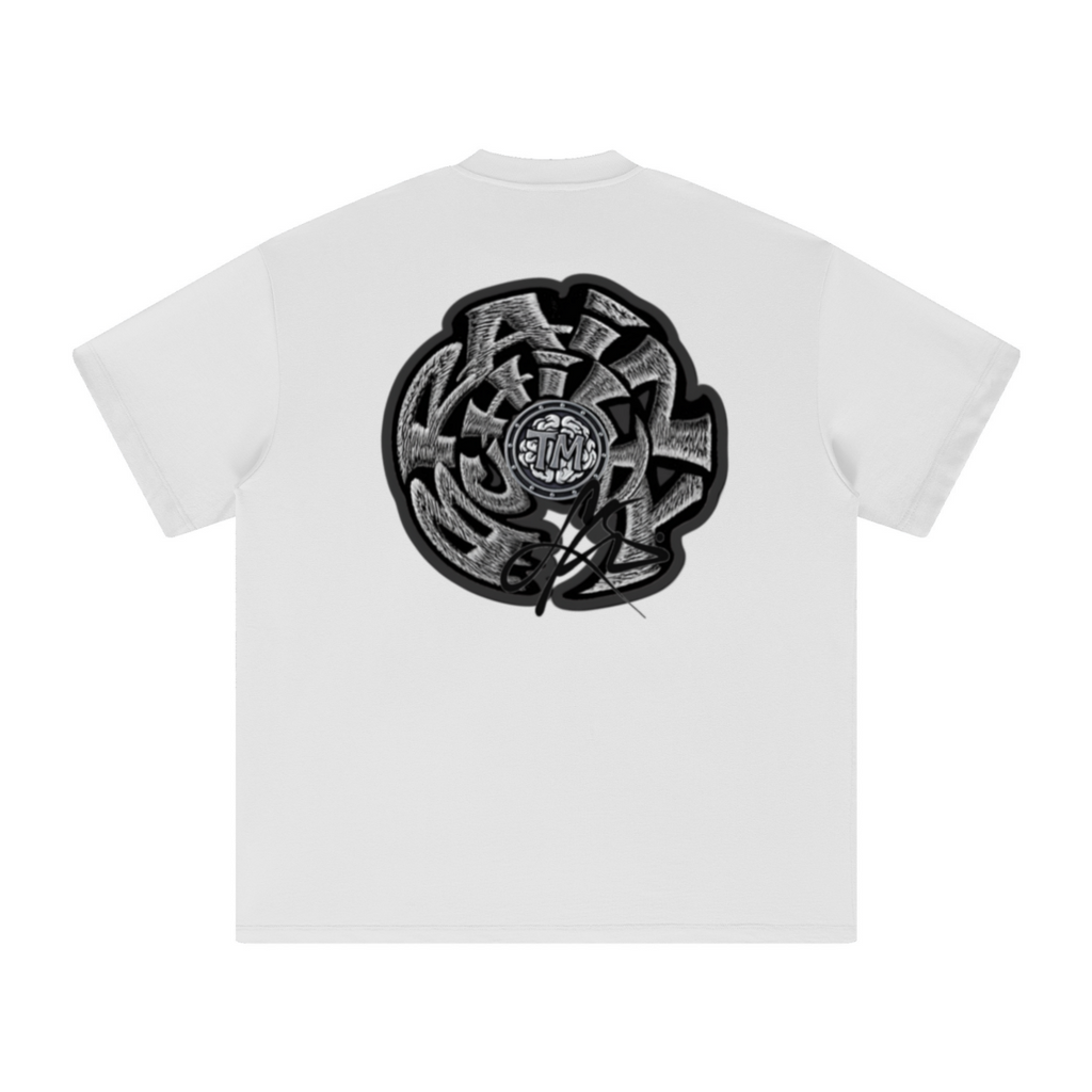305GSM Unisex FOG Earth-Tone 20-Color Drop-Shoulder T-shirt White