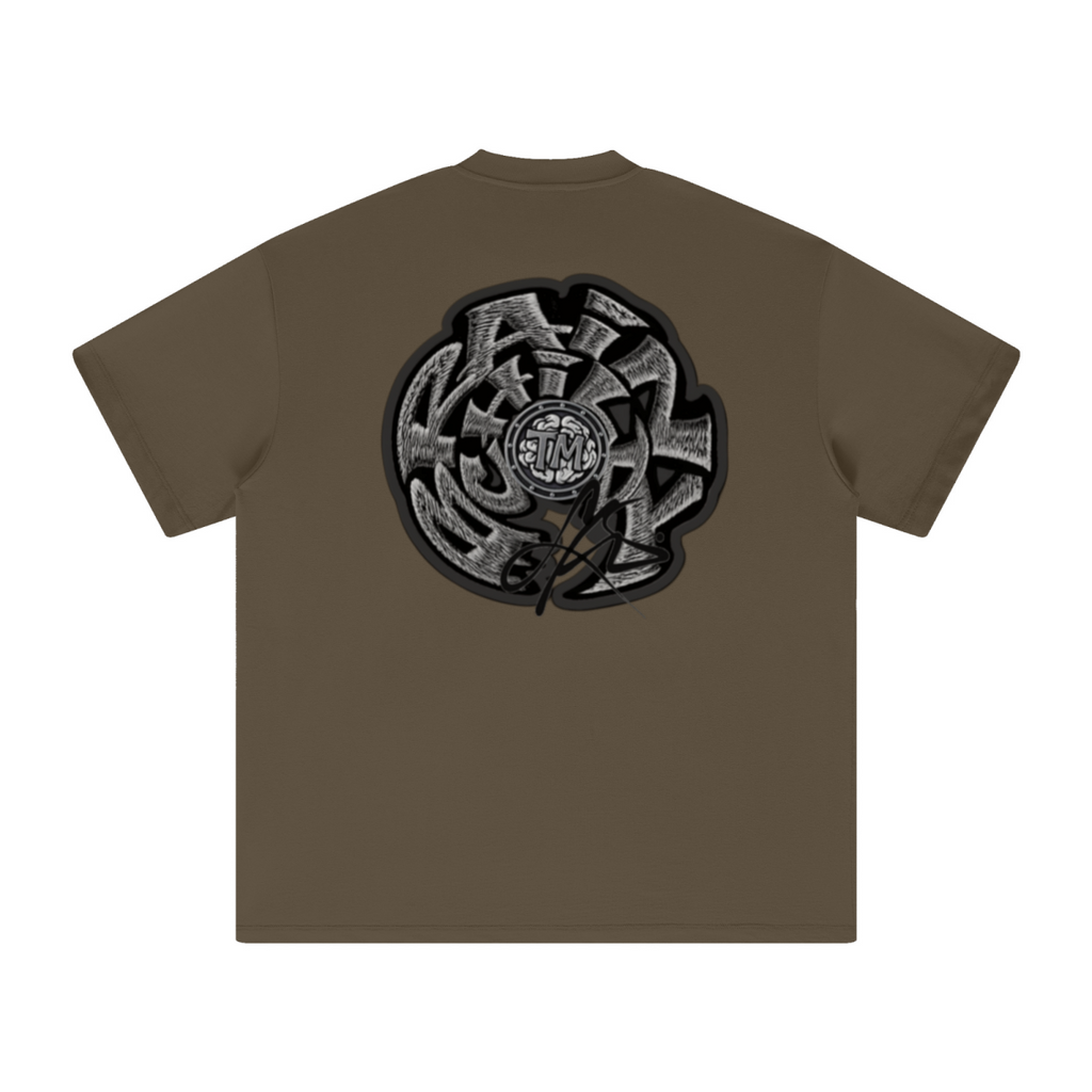 305GSM Unisex FOG Earth-Tone 20-Color Drop-Shoulder T-shirt Brown
