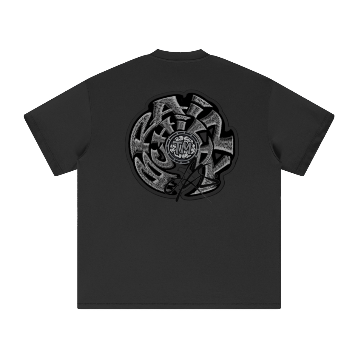 305GSM Unisex FOG Earth-Tone 20-Color Drop-Shoulder T-shirt Black