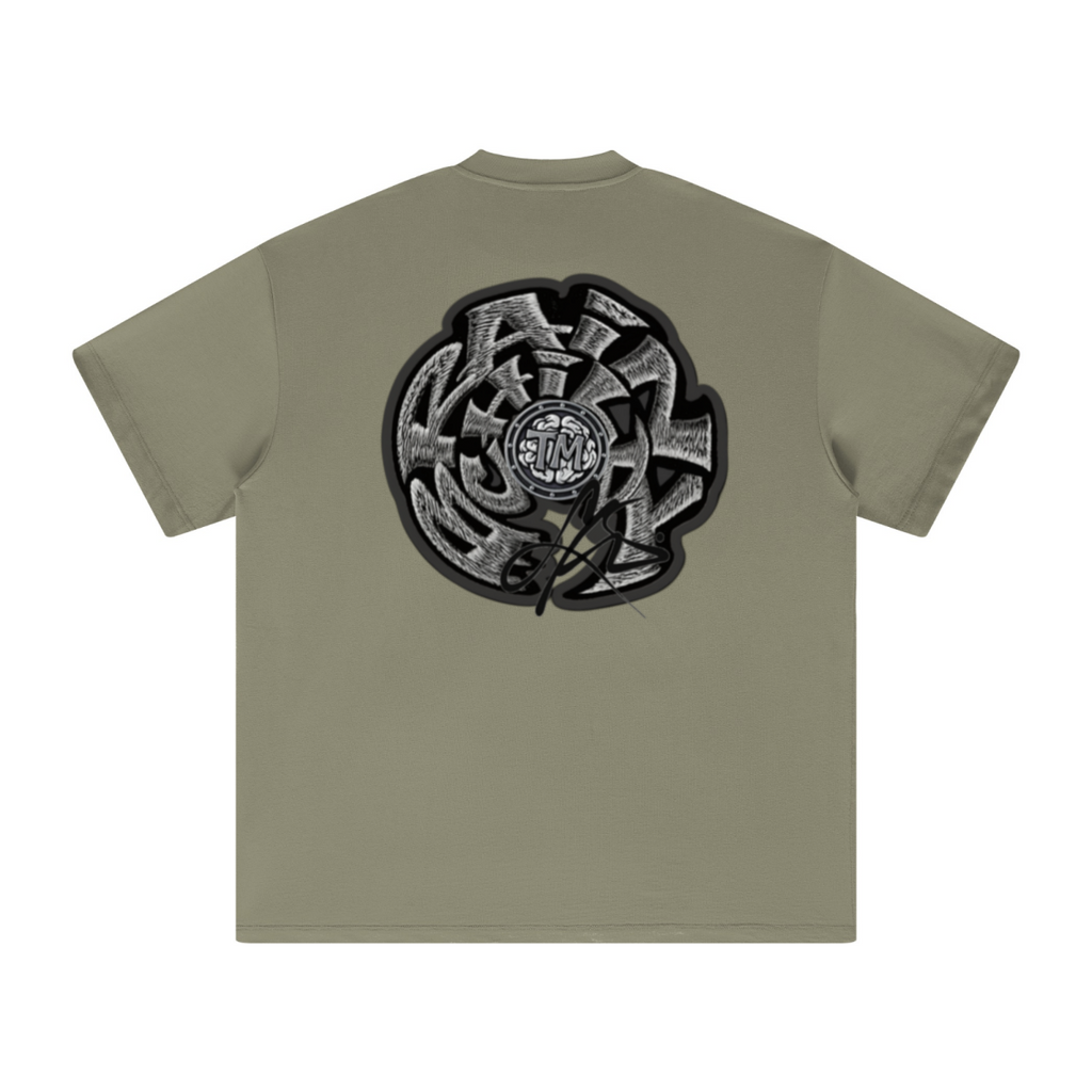 305GSM Unisex FOG Earth-Tone 20-Color Drop-Shoulder T-shirt Light Green