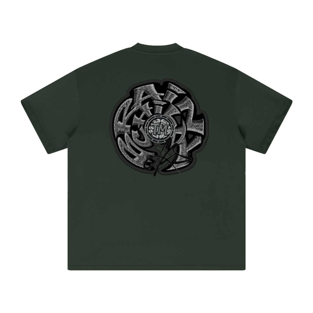 305GSM Unisex FOG Earth-Tone 20-Color Drop-Shoulder T-shirt Dark Green