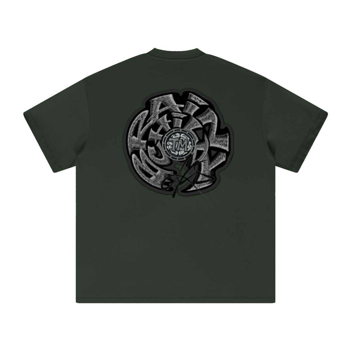 305GSM Unisex FOG Earth-Tone 20-Color Drop-Shoulder T-shirt Dark Green