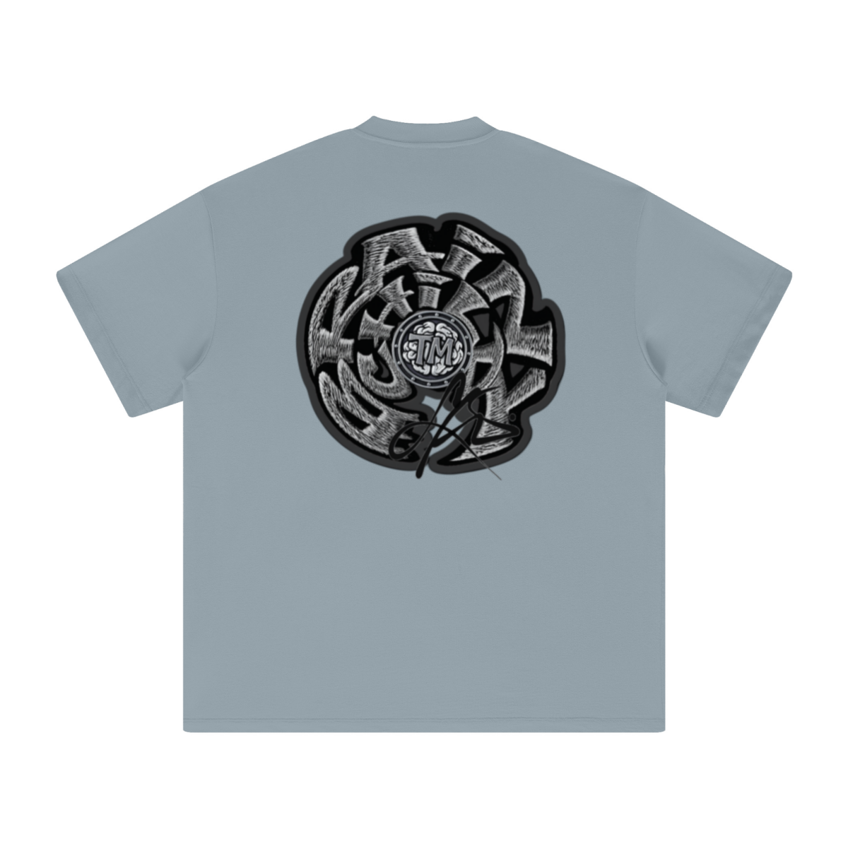 305GSM Unisex FOG Earth-Tone 20-Color Drop-Shoulder T-shirt Haze blue