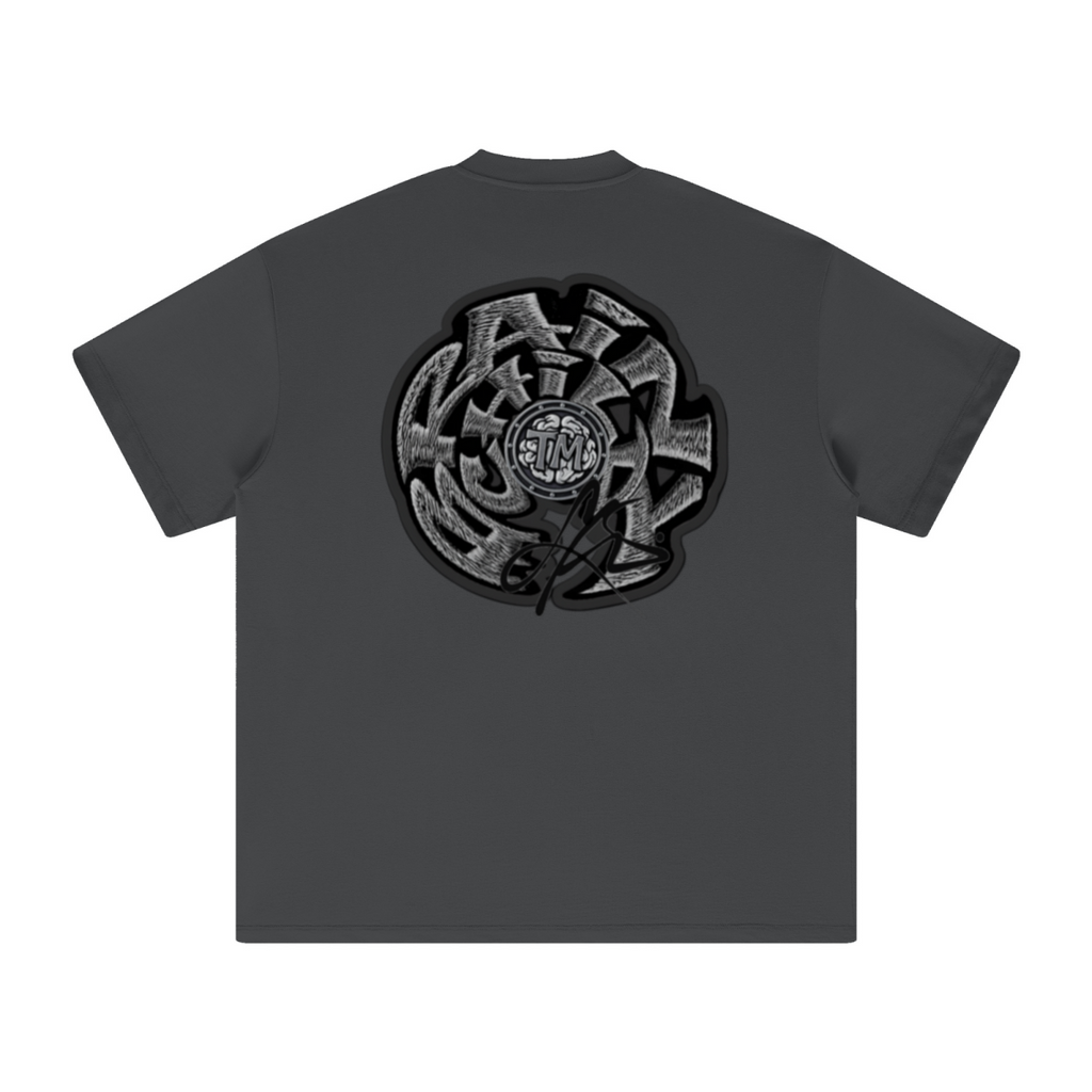 305GSM Unisex FOG Earth-Tone 20-Color Drop-Shoulder T-shirt Dark gray