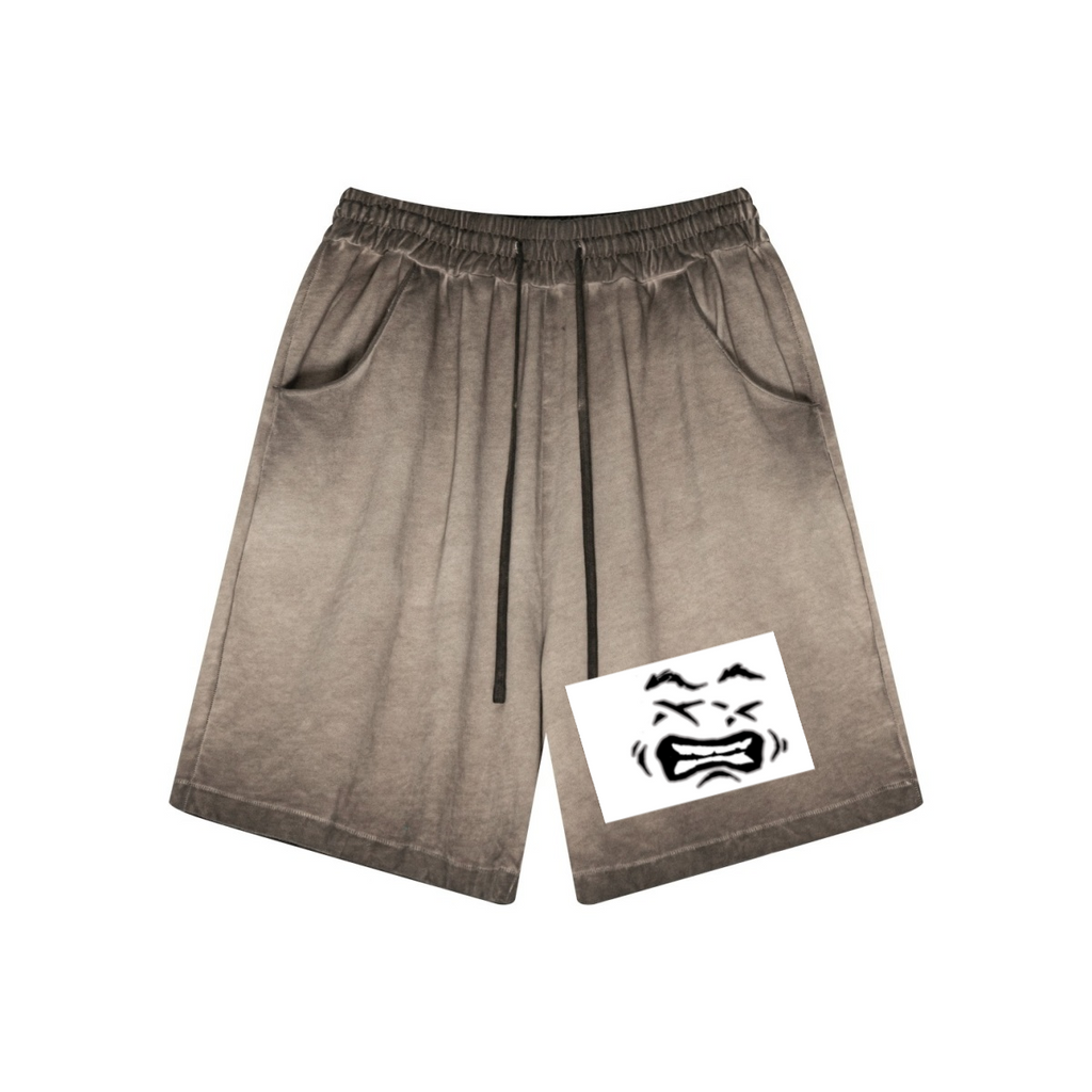 310GSM Men's Heavyweight Inside-Out Washed Shorts Washed Coffee