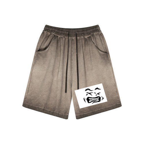 310GSM Men's Heavyweight Inside-Out Washed Shorts Washed Coffee
