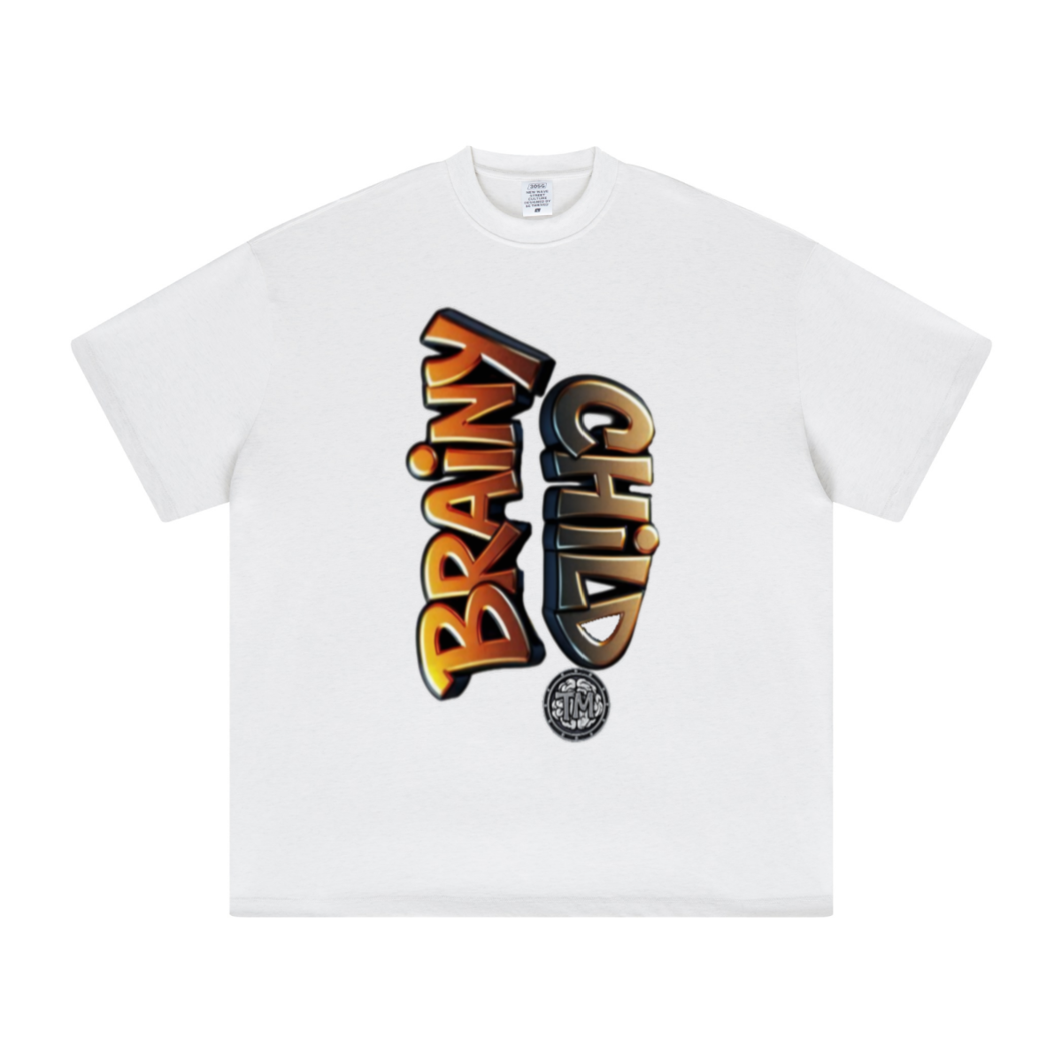 305GSM Unisex FOG Earth-Tone 20-Color Drop-Shoulder T-shirt White