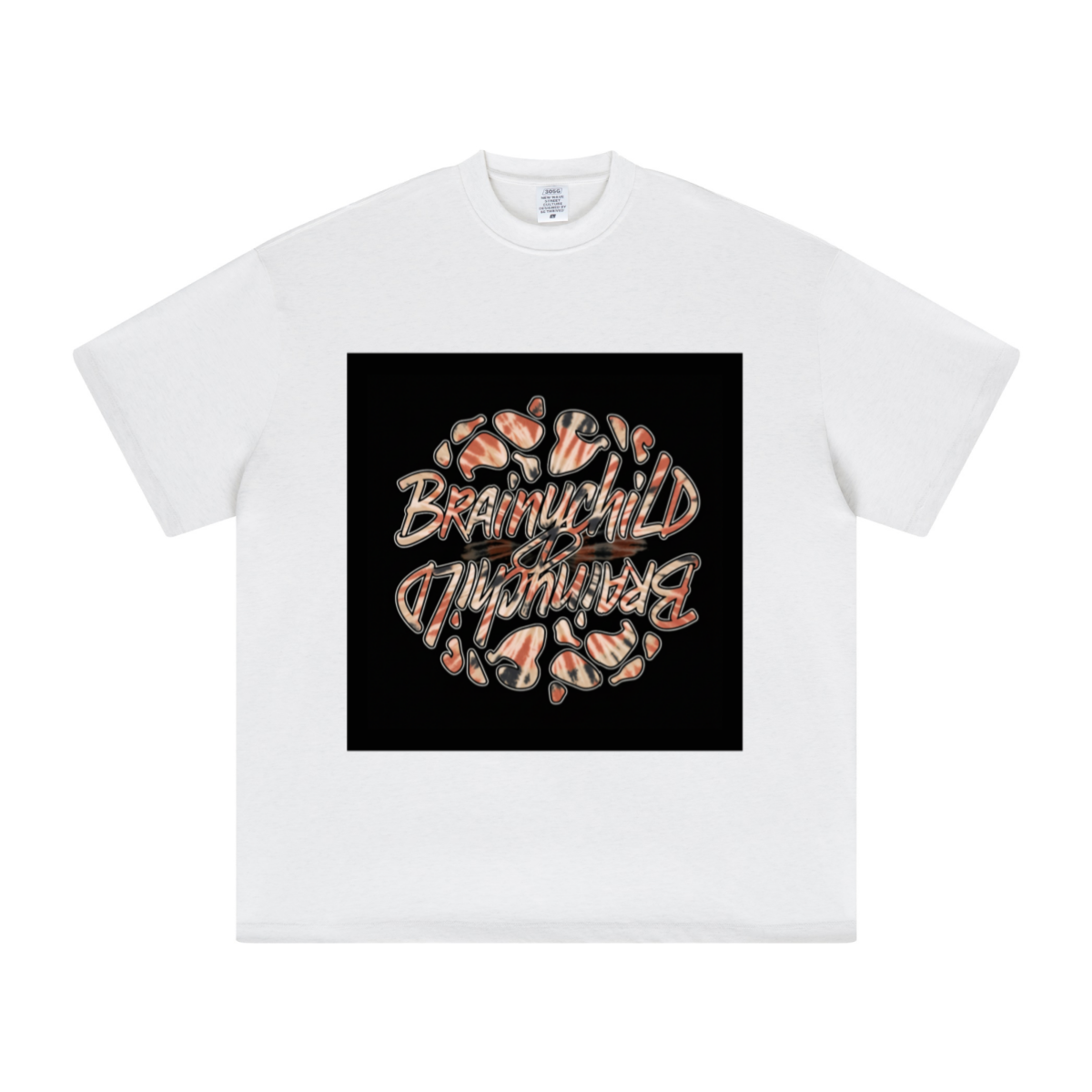 305GSM Unisex FOG Earth-Tone 20-Color Drop-Shoulder T-shirt White