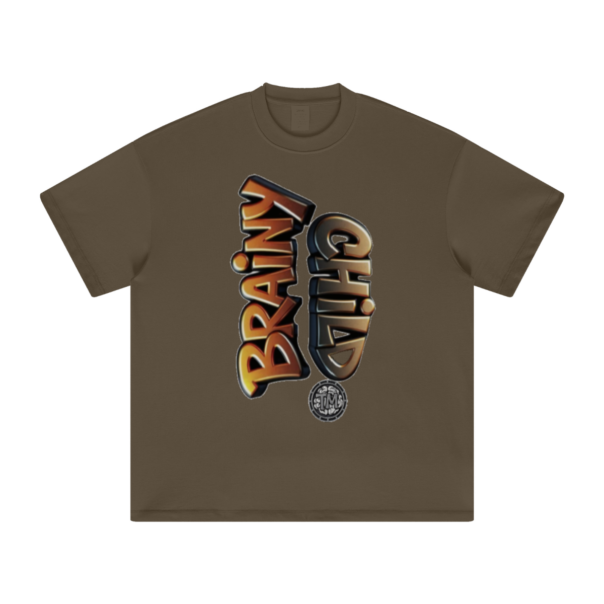 305GSM Unisex FOG Earth-Tone 20-Color Drop-Shoulder T-shirt Brown