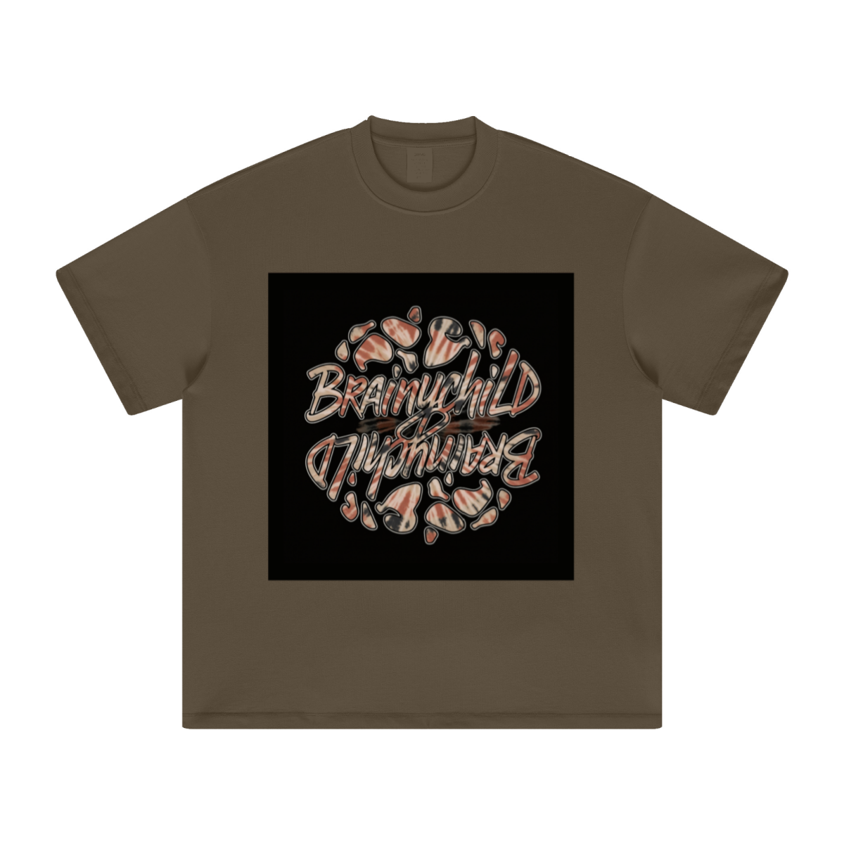 305GSM Unisex FOG Earth-Tone 20-Color Drop-Shoulder T-shirt Brown