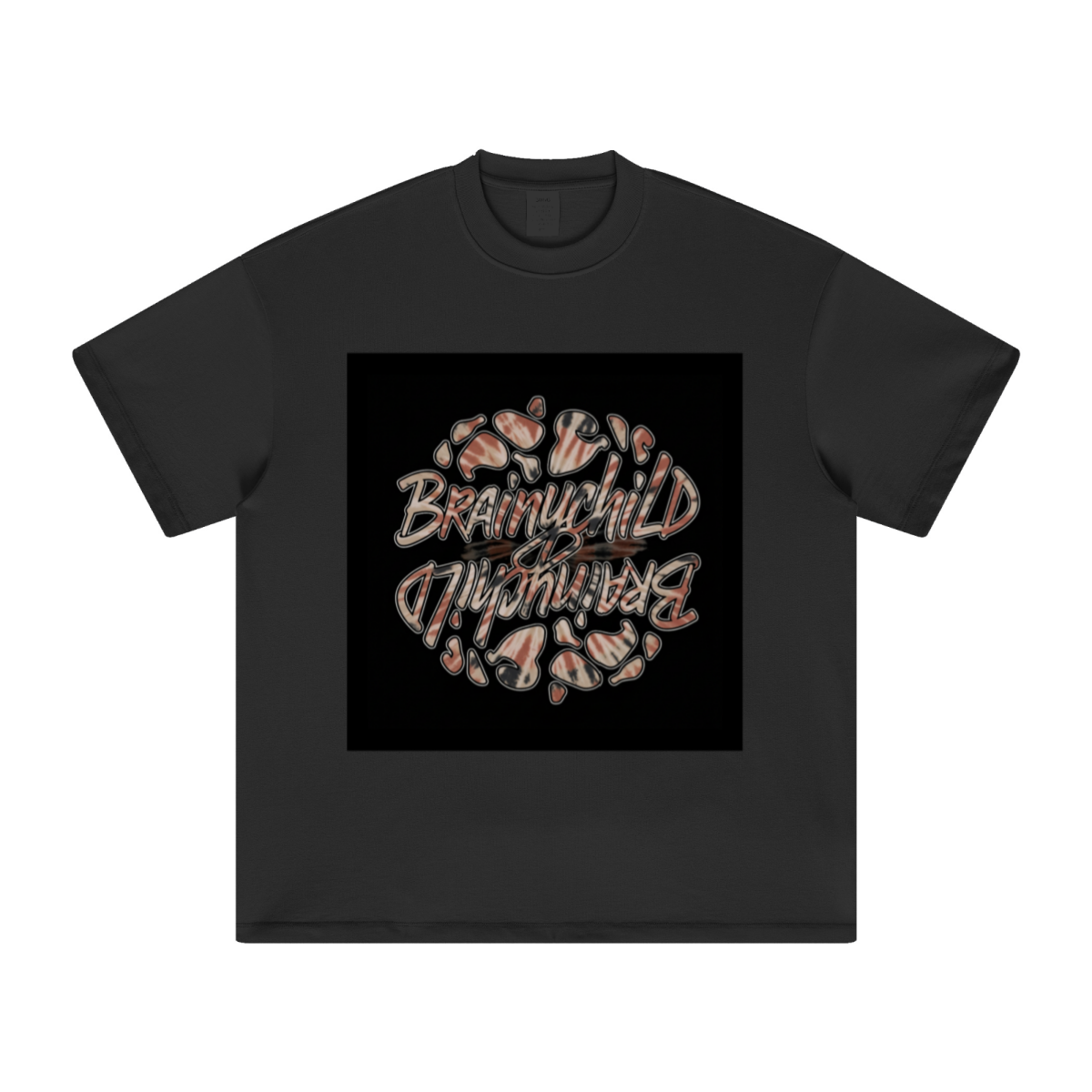 305GSM Unisex FOG Earth-Tone 20-Color Drop-Shoulder T-shirt Black