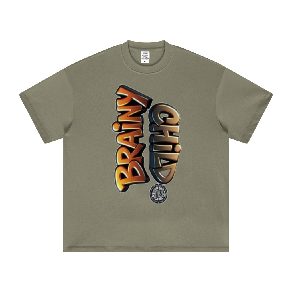 305GSM Unisex FOG Earth-Tone 20-Color Drop-Shoulder T-shirt Light Green