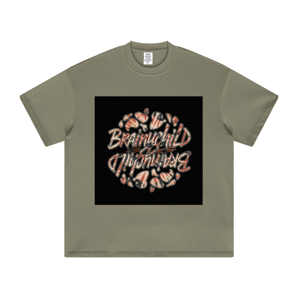305GSM Unisex FOG Earth-Tone 20-Color Drop-Shoulder T-shirt Light Green