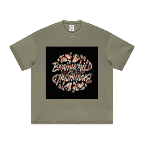 305GSM Unisex FOG Earth-Tone 20-Color Drop-Shoulder T-shirt Light Green