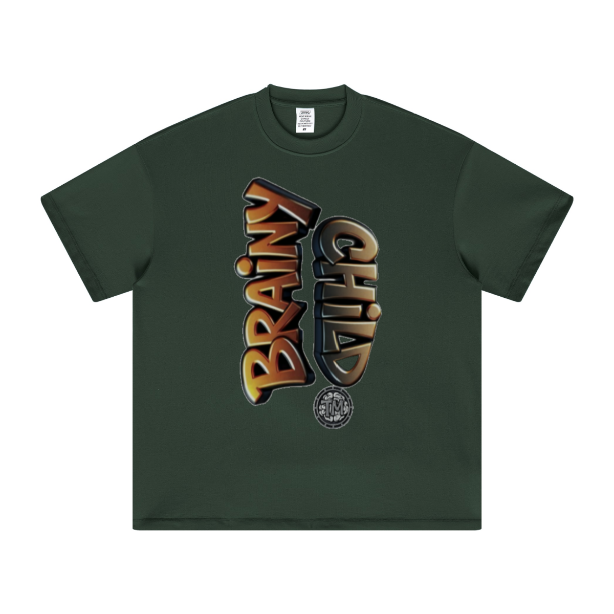 305GSM Unisex FOG Earth-Tone 20-Color Drop-Shoulder T-shirt Dark Green