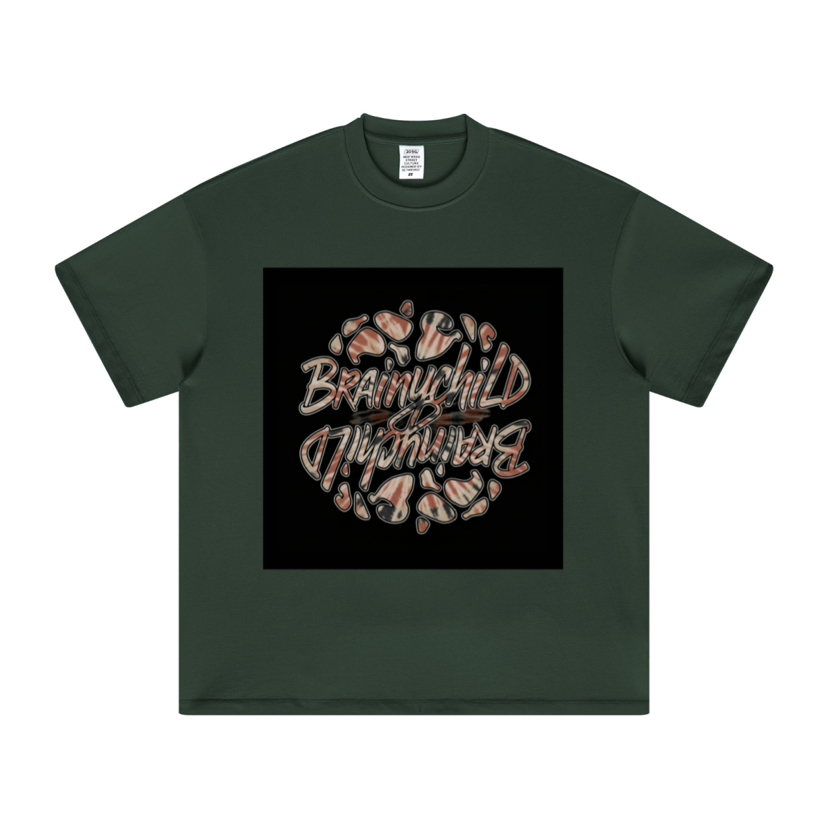 305GSM Unisex FOG Earth-Tone 20-Color Drop-Shoulder T-shirt Dark Green