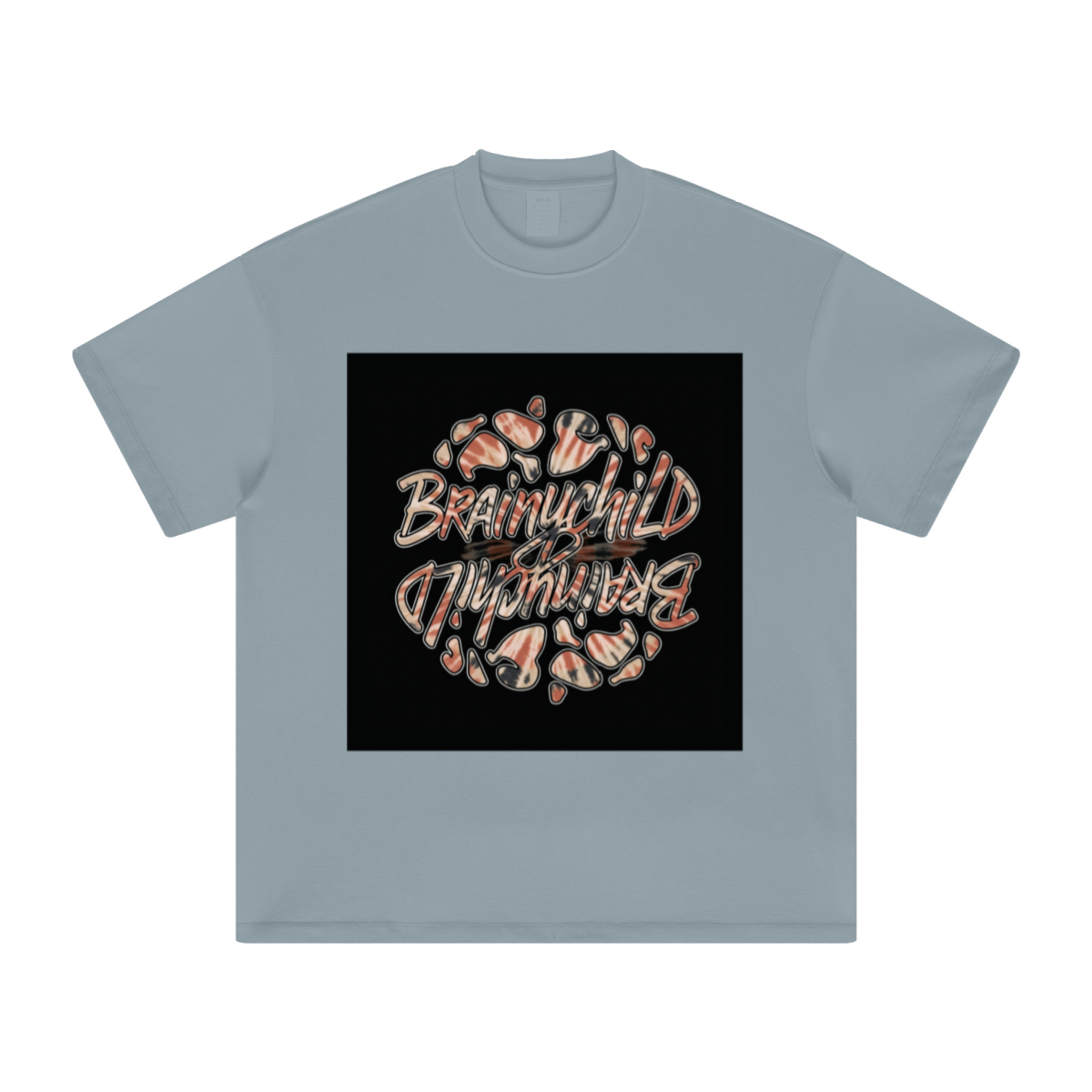 305GSM Unisex FOG Earth-Tone 20-Color Drop-Shoulder T-shirt Haze blue