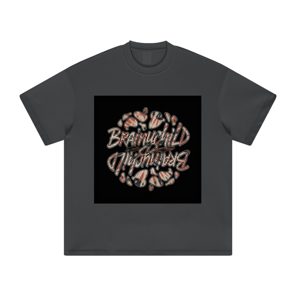 305GSM Unisex FOG Earth-Tone 20-Color Drop-Shoulder T-shirt Dark gray