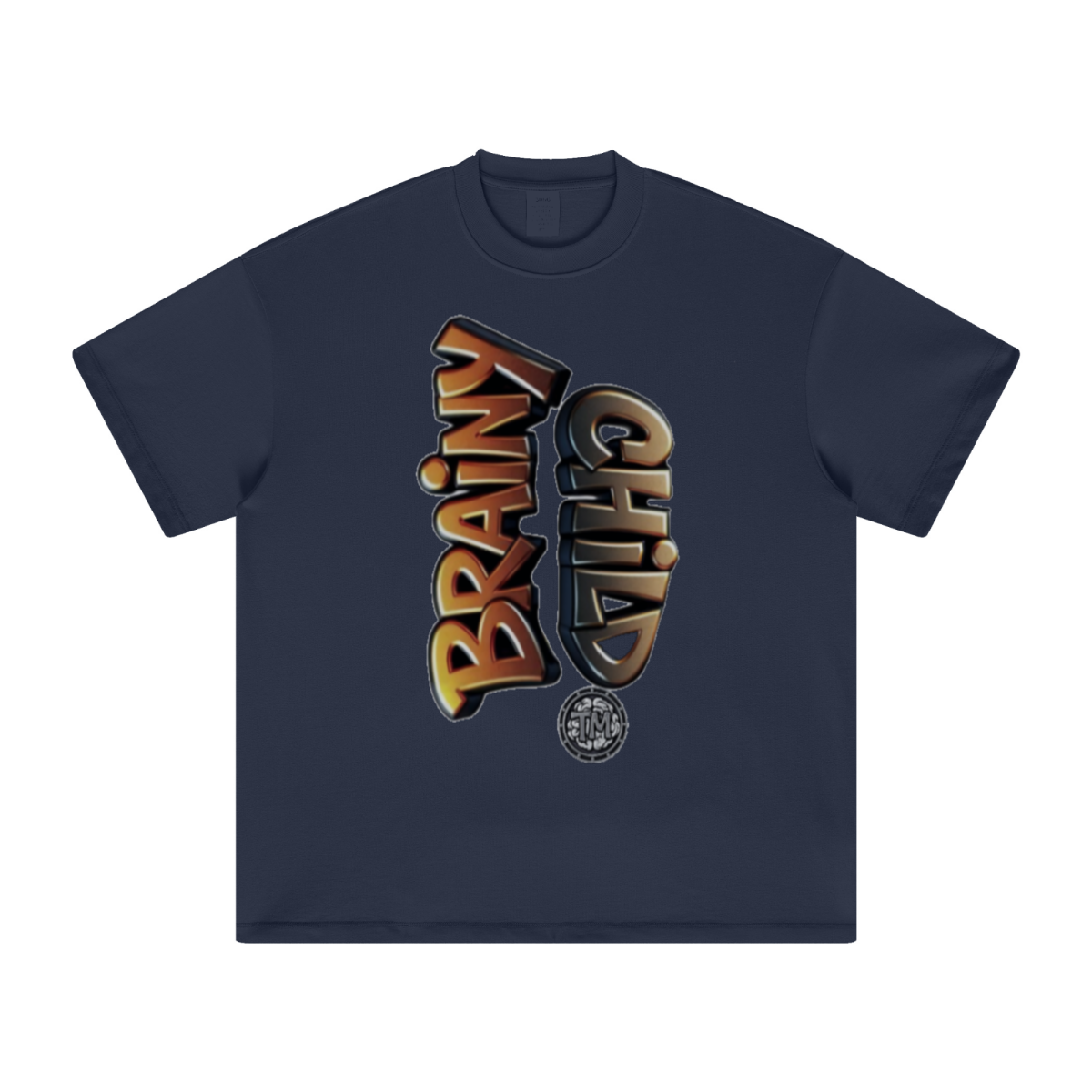 305GSM Unisex FOG Earth-Tone 20-Color Drop-Shoulder T-shirt Dark blue