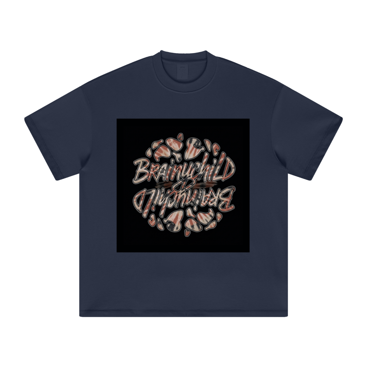 305GSM Unisex FOG Earth-Tone 20-Color Drop-Shoulder T-shirt Dark blue