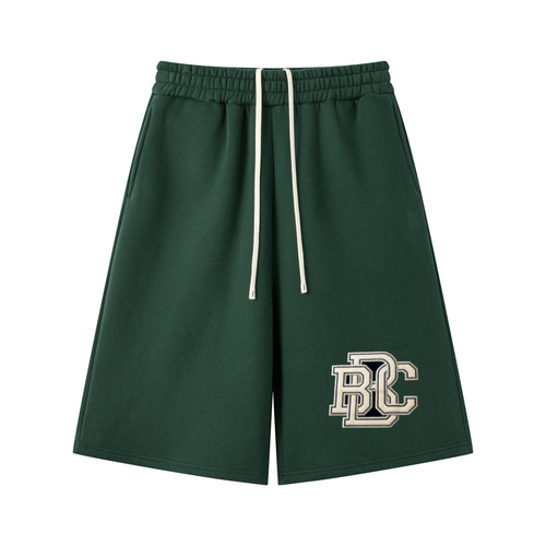 345GSM Men's Thermal Fleece-Lined Cropped Pants Rainforest Green