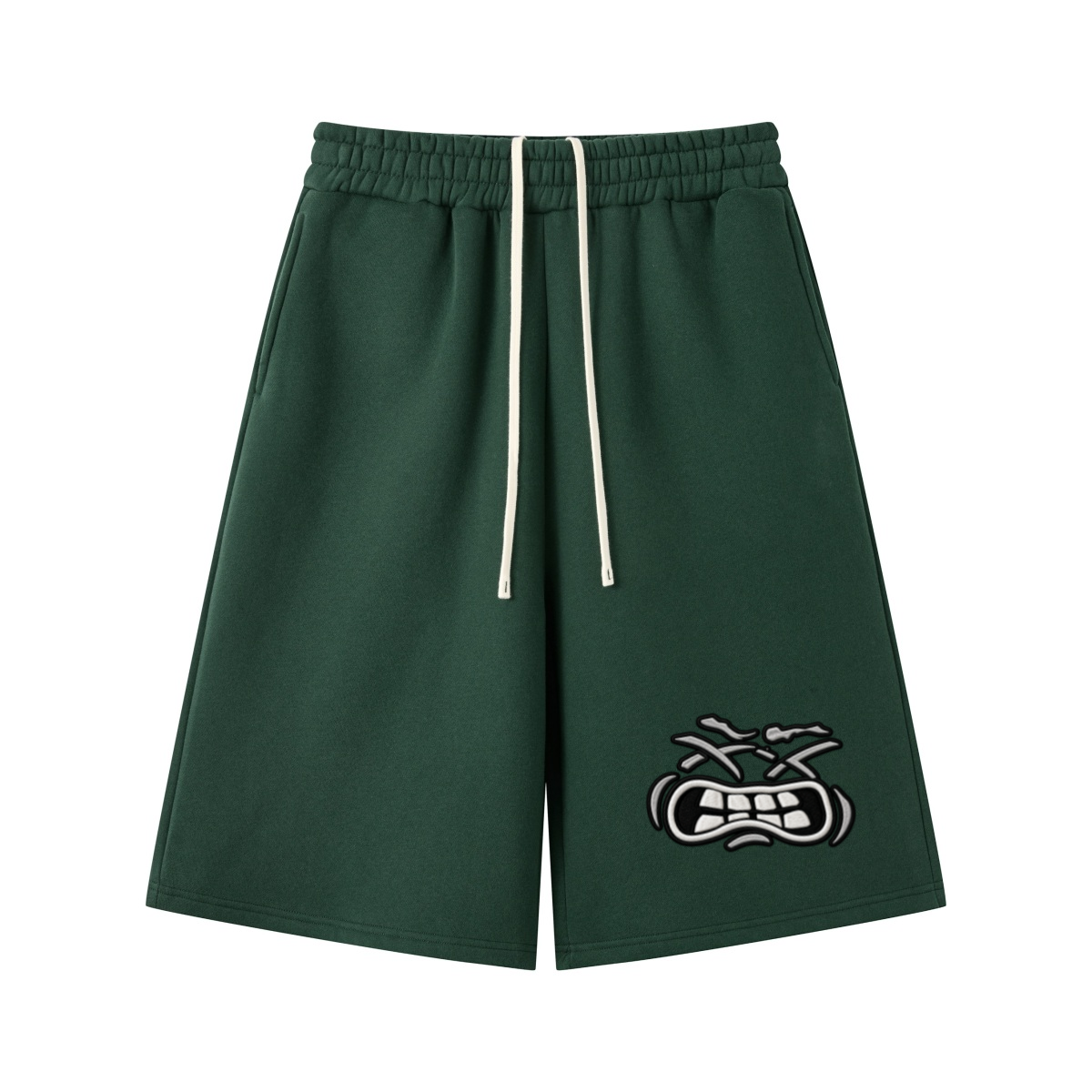 345GSM Men's Thermal Fleece-Lined Cropped Pants Rainforest Green