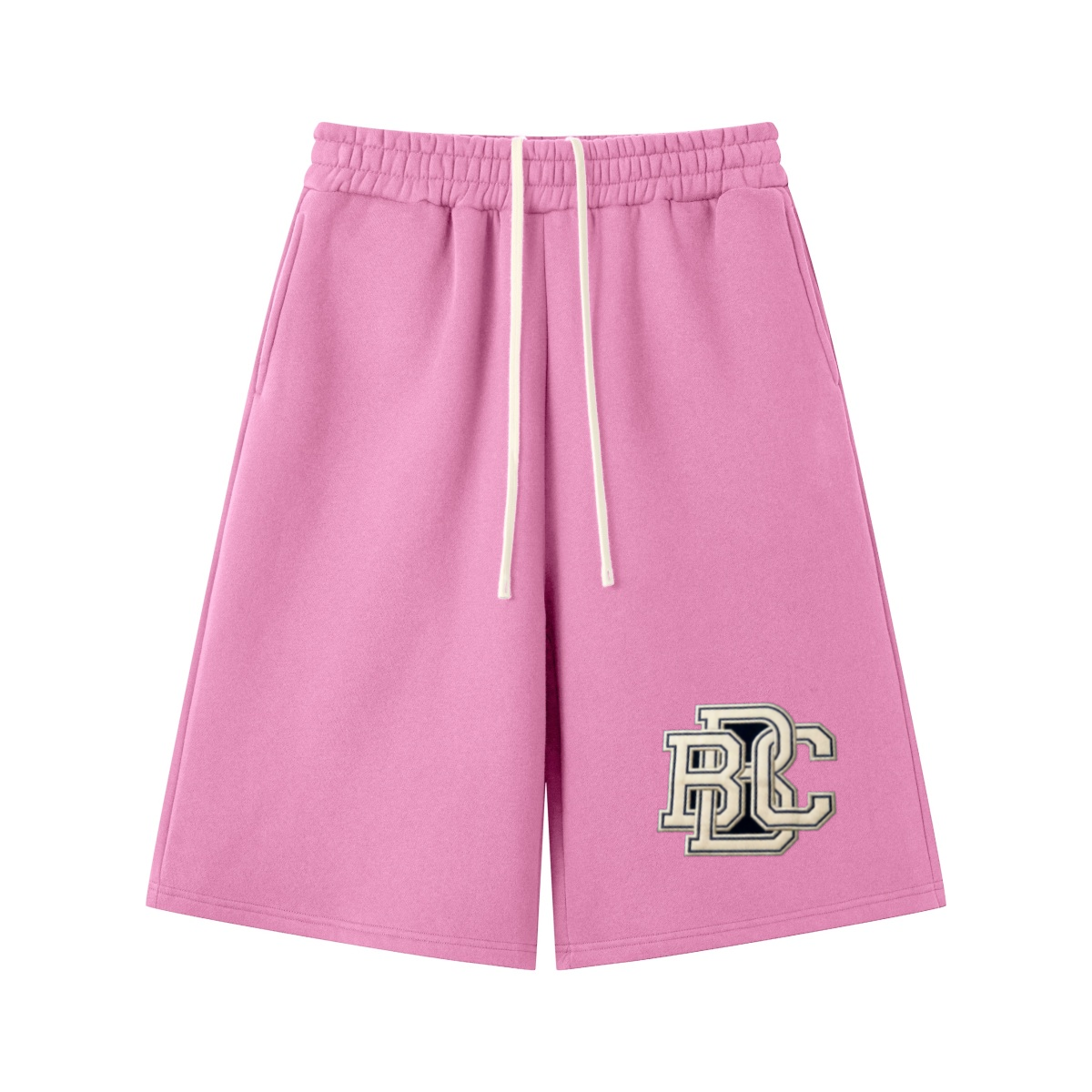 345GSM Men's Thermal Fleece-Lined Cropped Pants Peachy Pink