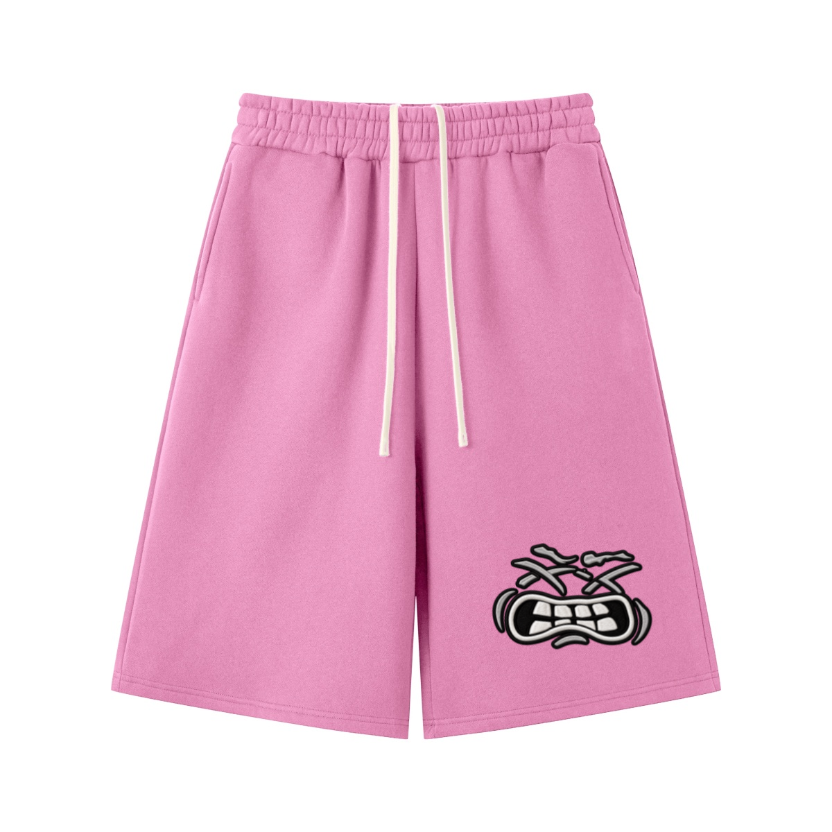 345GSM Men's Thermal Fleece-Lined Cropped Pants Peachy Pink