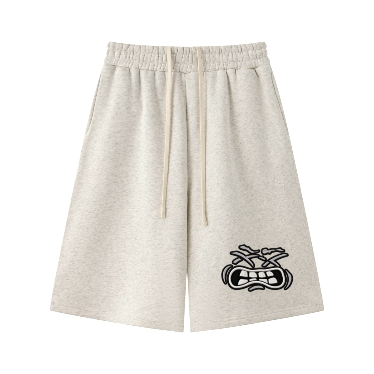 345GSM Men's Thermal Fleece-Lined Cropped Pants Oat Gray