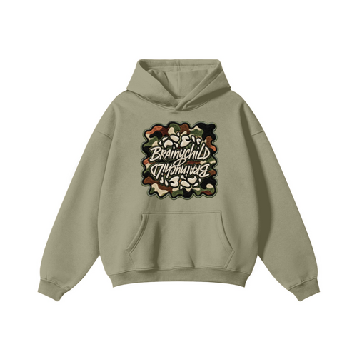 345GSM Men's Solid Color Pullover Hoodie Ash Gray