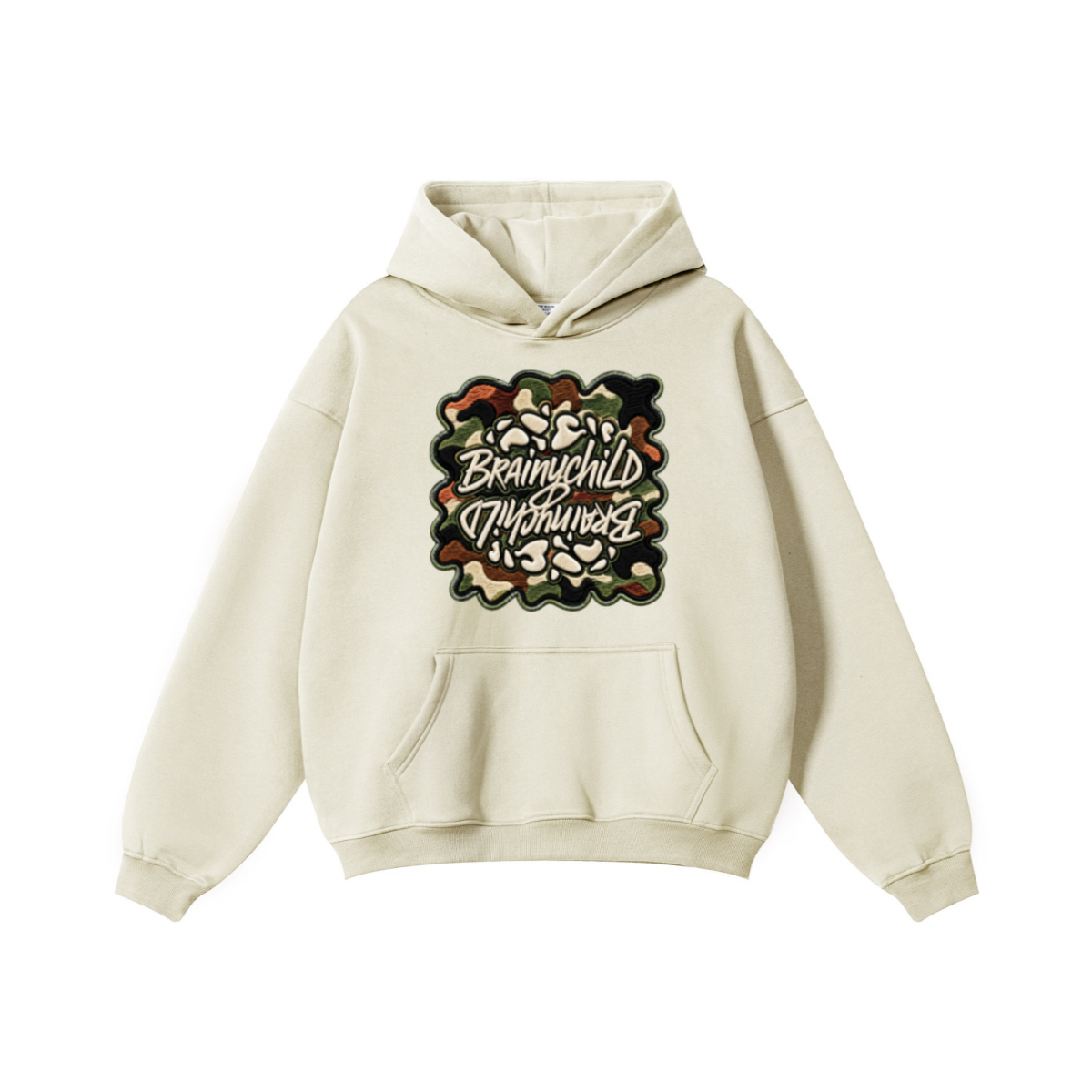 345GSM Men's Solid Color Pullover Hoodie Charcoal Gray