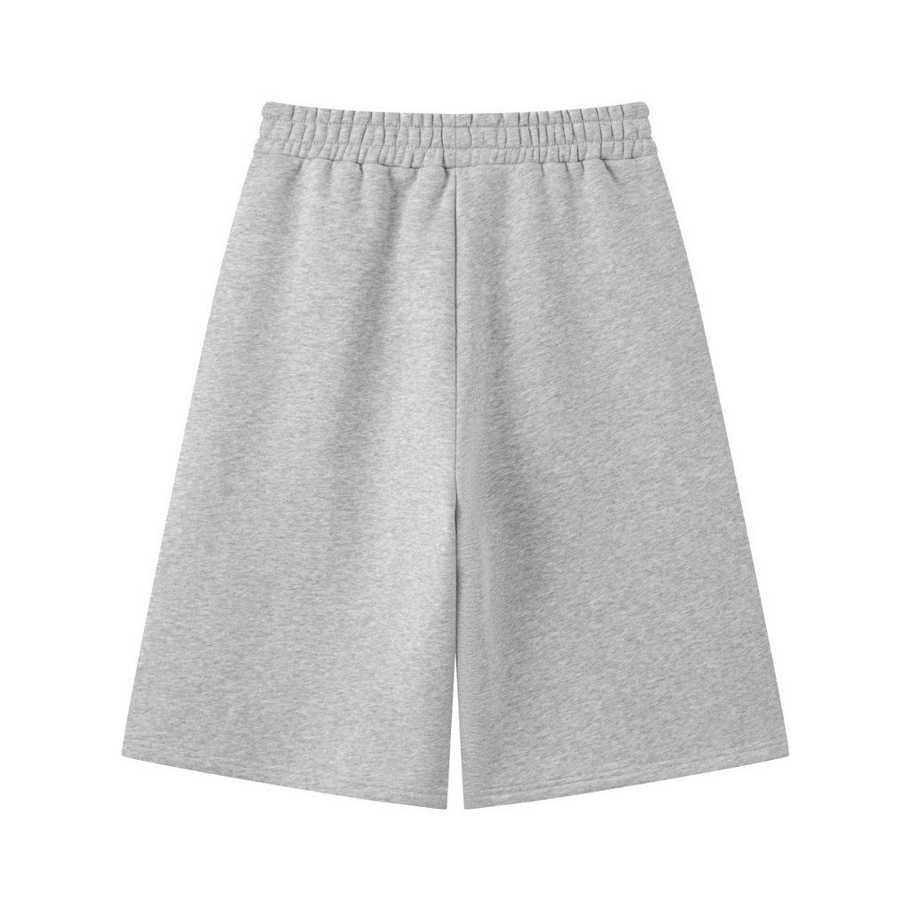 345GSM Men's Thermal Fleece-Lined Cropped Pants Gray With Patterns