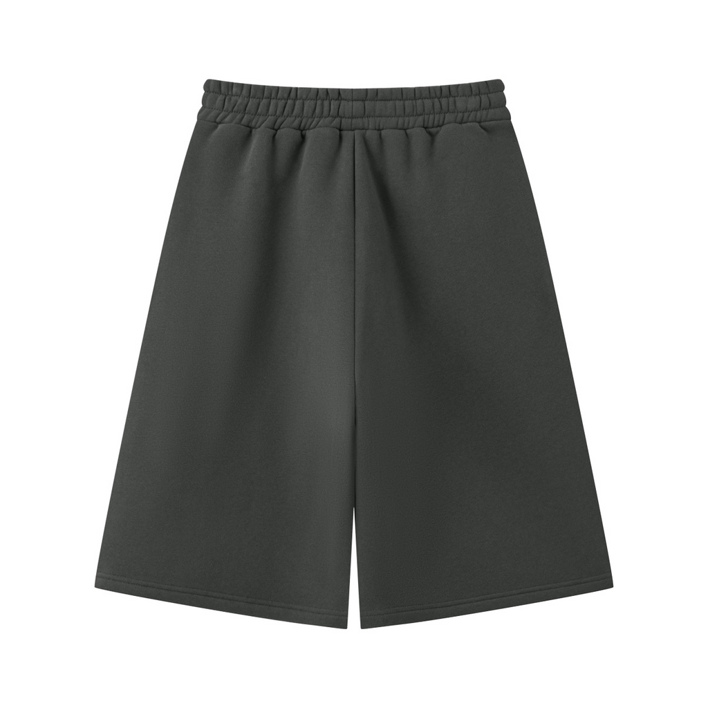345GSM Men's Thermal Fleece-Lined Cropped Pants Dark Gray
