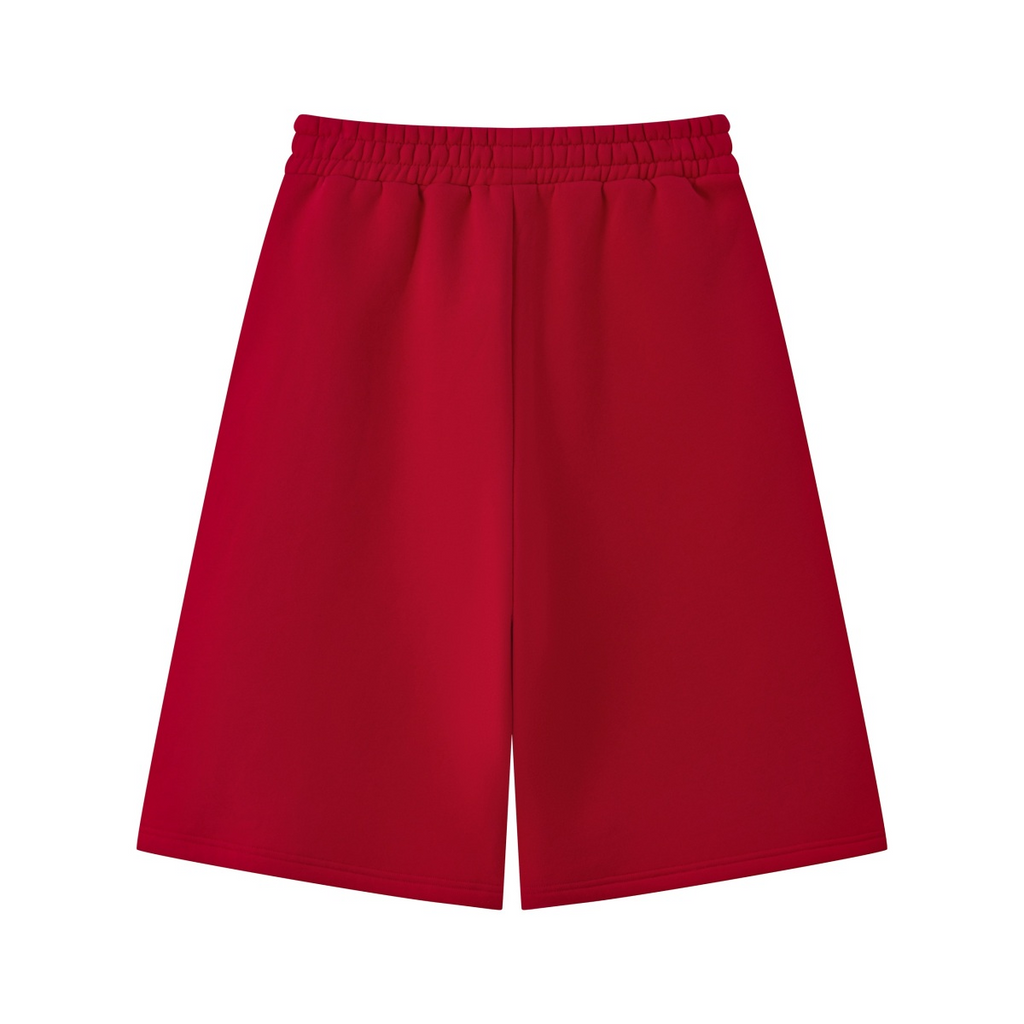 345GSM Men's Thermal Fleece-Lined Cropped Pants Ba Family Red