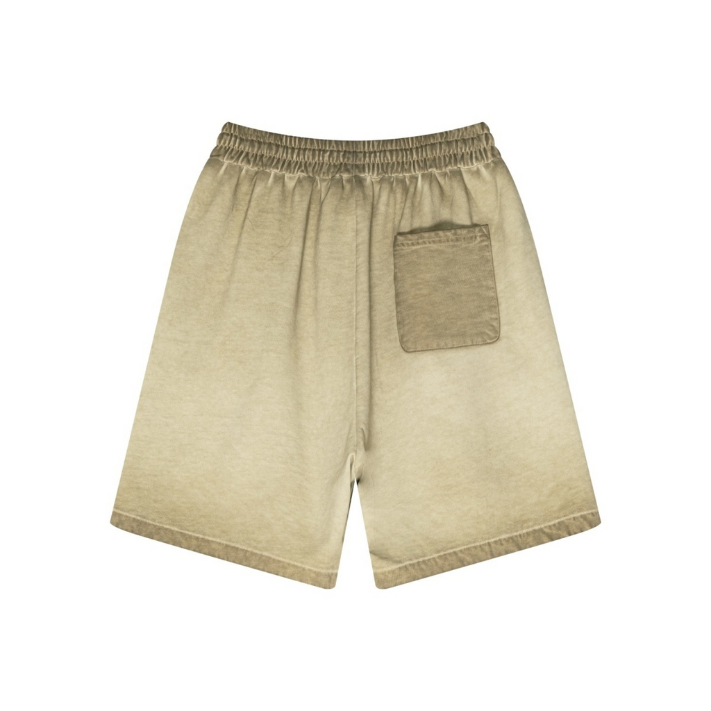 310GSM Men's Heavyweight Inside-Out Washed Shorts Washed Khaki