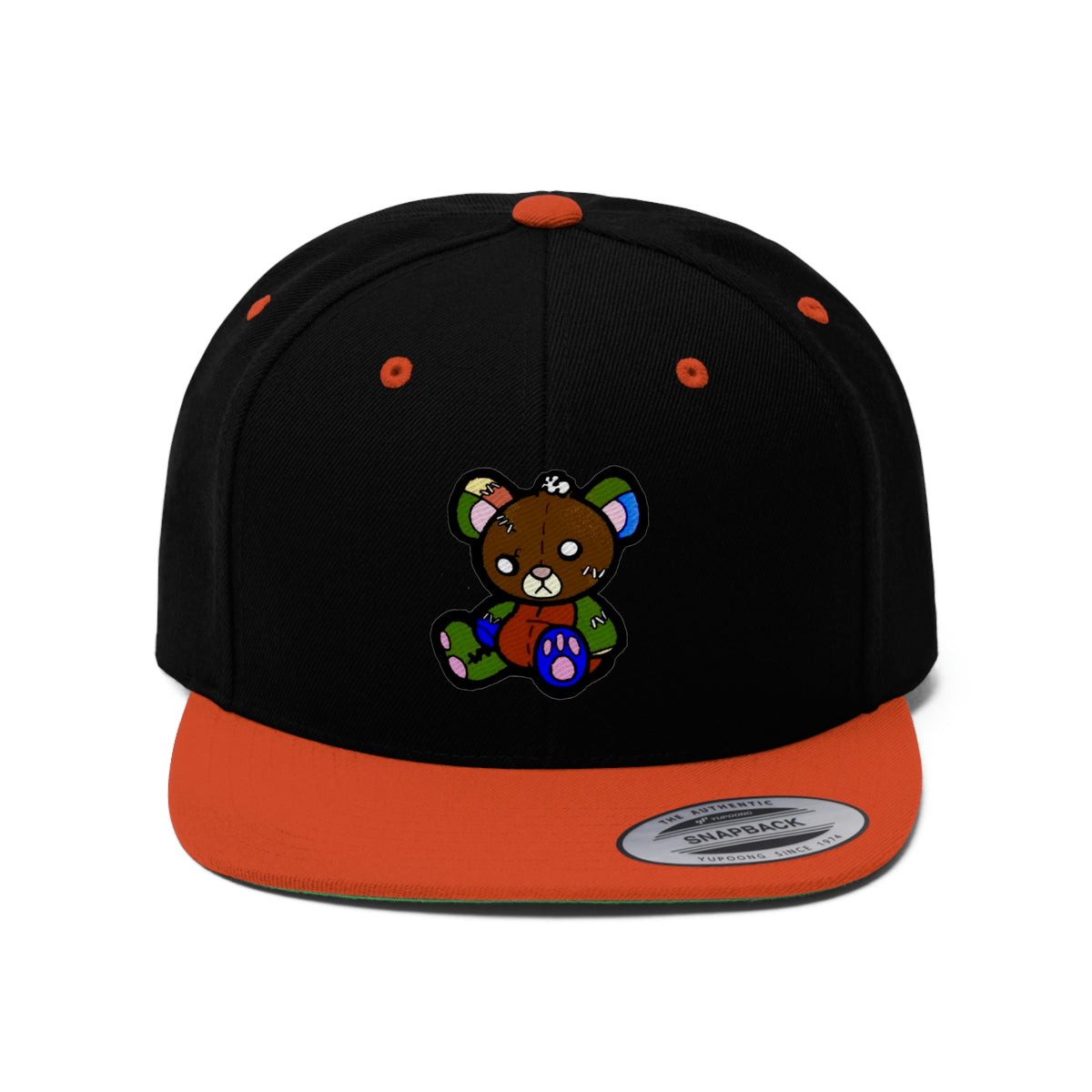 Bear Flat Bill Hat -Blk