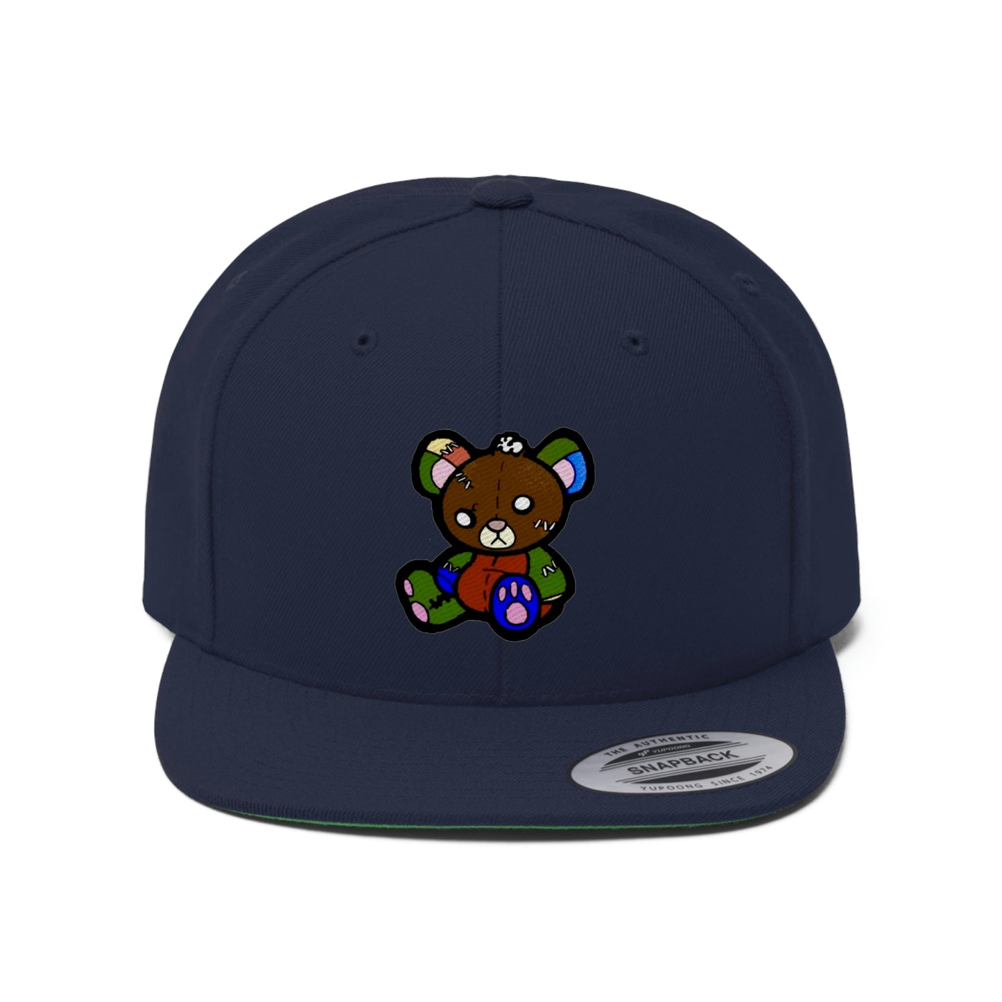 Bear Flat Bill Hat -Blk